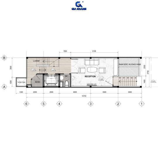 Dự Án:  Showroom Kim Cương | Quân 1