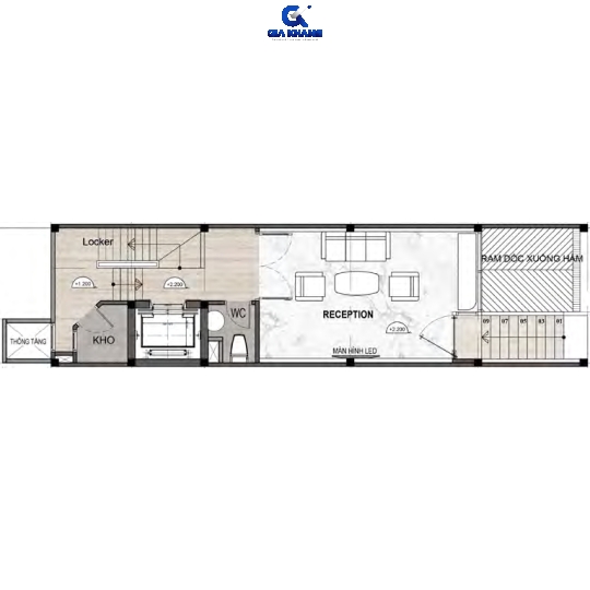 Dự Án:  Showroom Kim Cương | Quân 1