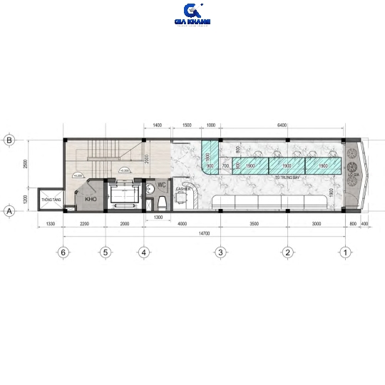 Dự Án:  Showroom Kim Cương | Quân 1
