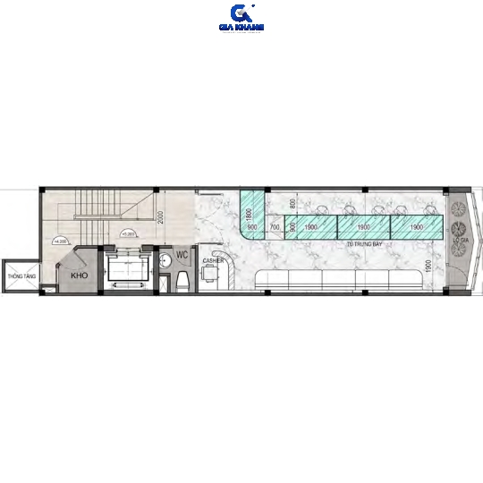 Dự Án:  Showroom Kim Cương | Quân 1